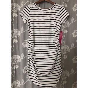 NWT Black and white striped maternity dress